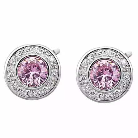 Pyöreät hopeakorvakorut zirkoniakivillä - Hopeakorut - HME319 - 1