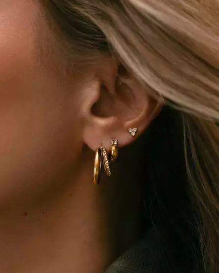 Mockberg x Kenza Raya Korvakorut Kullattu MB1759 - Teräskorut - MB1759 - 2