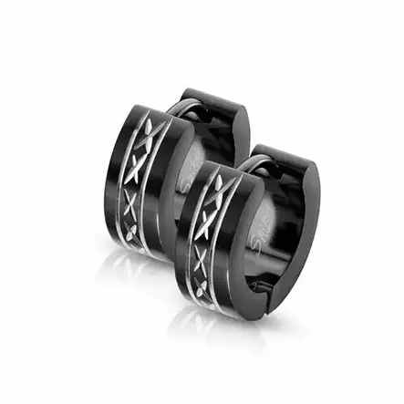 Mustat korvarenkaat X 5 x 13 mm - Teräskorut - HME1189 - 1