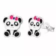 Hopeiset Panda korvakorut - Hopeakorut - HME139 - 1