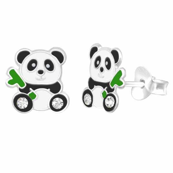 Hopeakorvakorut panda ja bambu - Hopeakorut - HME239 - 1