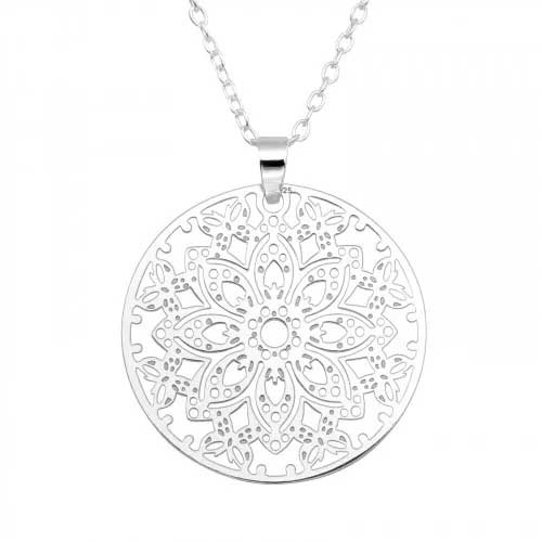 Hopeinen riipus ornamentti kukka - Hopeakorut - HMN149 - 1