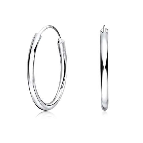 Hopeiset korvarenkaat 1,6 mm useita kokoja - Hopeakorut - HME449 - 1