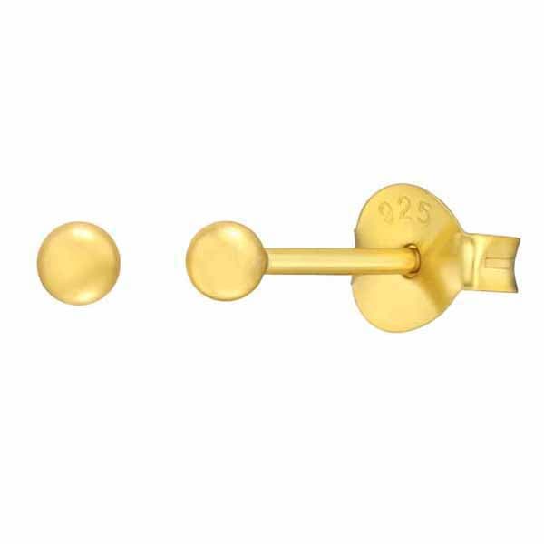 Hopeiset pallokorvakorut 2,5 mm kultadublee - Hopeakorut - HME259 - 1