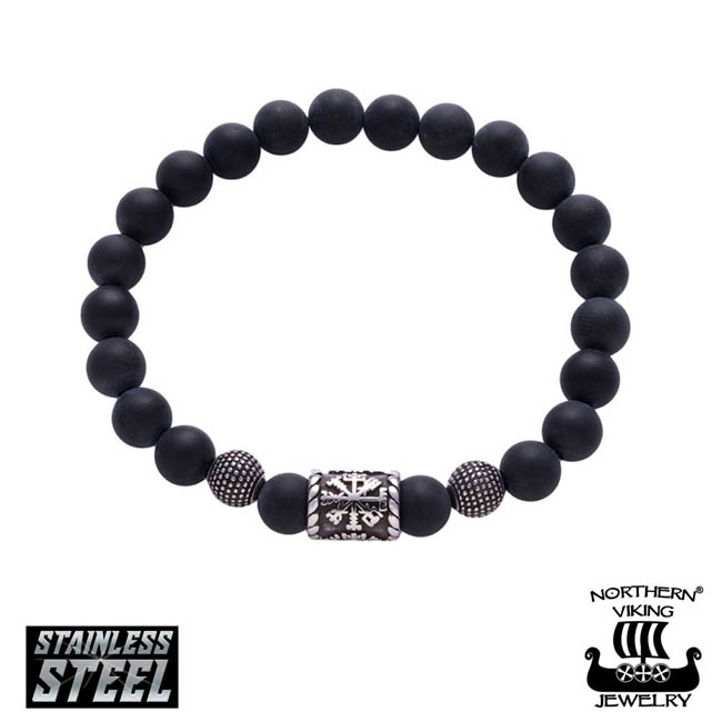 Northern Viking Jewelry Vegvisir Rannekoru NVJRA019 - Teräskorut - NVJRA019 - 1