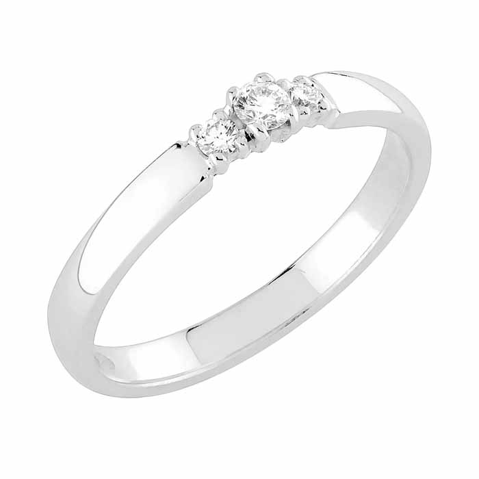 Sandberg Aamukaste timanttisormus 0,09 ct V-28w - Sivukivisormukset - V-28w-009 - 1