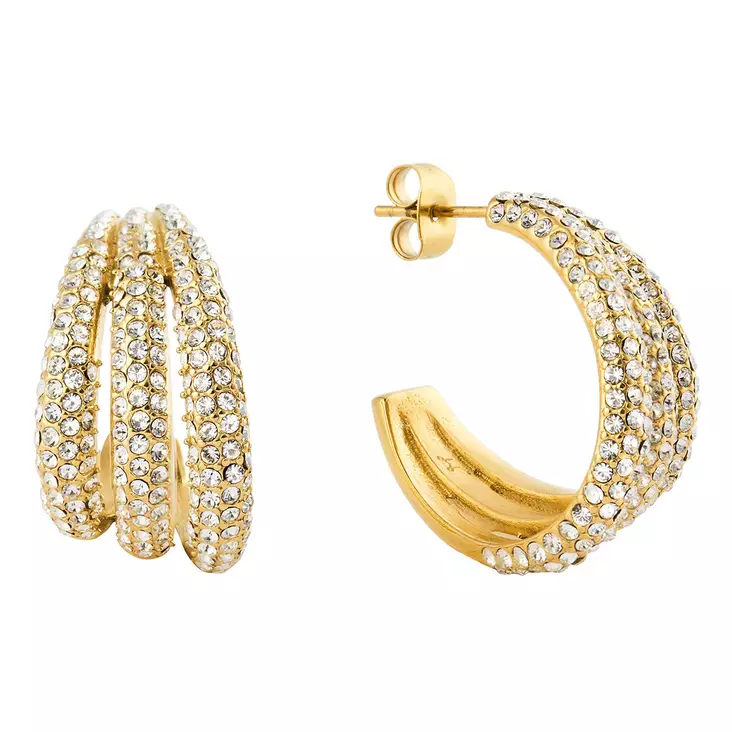 Mockberg x Kenza Aurelia kullatut teräskorvakorut MB1849 - Teräskorut - MB1849 - 1