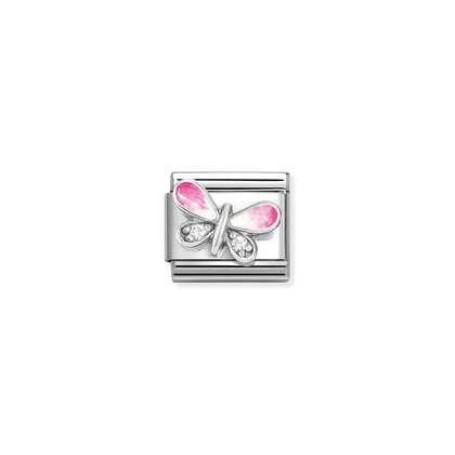 Nomination Silvershine Butterfly pink white - Muotikorut - 33032109 - 1