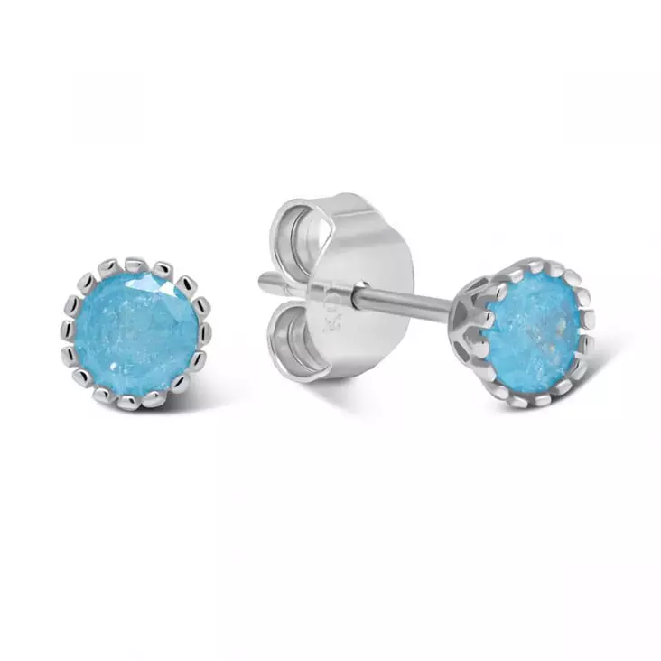 Hopeakorvakorut Sinisellä Kivellä E-0484aqua - Hopeakorut - E-0484aqua - 1