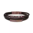 Korutuote miesten rannekoru, nahka ja teräs 21,5 cm - Nahkakorut - SSLB-109RGrusk215c - 2