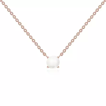 Marmara Sterling ruusukullattu helmiriipus - Hopeakorut - KE817WG - 1