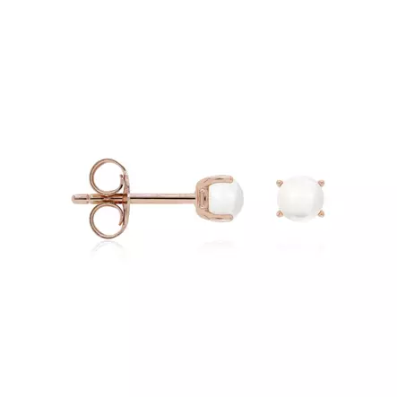 Marmara Sterling ruusukullatut helmikorvakorut 4 mm - Hopeakorut - KR819WG - 1