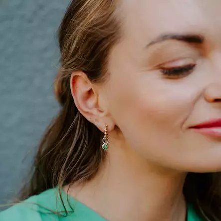 Marmara Sterling ruusukullatut käännettävät hopeakorvakoruhelat - Hopeakorut - KR798PGRG - 2