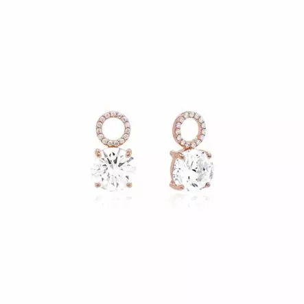 Marmara Sterling ruusukullatut korvakoruhelat kristalleilla KR791CRG - Hopeakorut - KR791CRG - 1