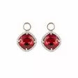 925 Silver earring charms Crystal, Goldp - Hopeakorut - KR711SCG - 1