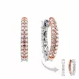 Marmara Sterling ruusukullatut kaksipuoliset korvarenkaat KR760RG - Hopeakorut - KR760RG - 2