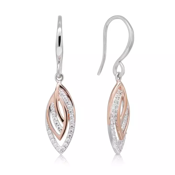 Hopeiset roikkuvat korvakorut zirkoniat - Hopeakorut - BOL-E1062ZRG - 1
