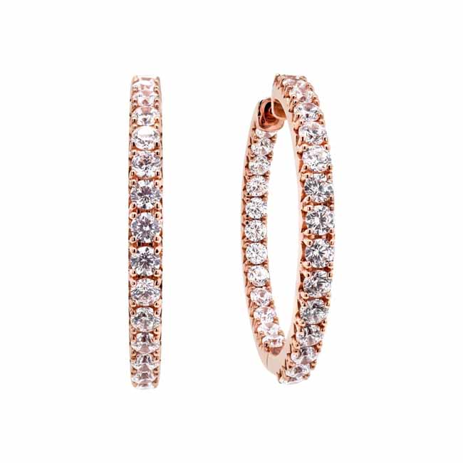 Marmara Sterling Infinity ruusukullatut korvarenkaat KR759G - Hopeakorut - KR759G - 1