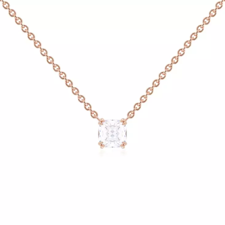Marmara Sterling ruusukullattu kristallikaulakoru - Hopeakorut - KE811G - 1