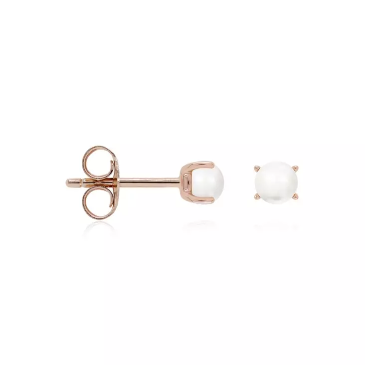 Marmara Sterling ruusukullatut helmikorvakorut 4 mm - Hopeakorut - KR819WG - 1