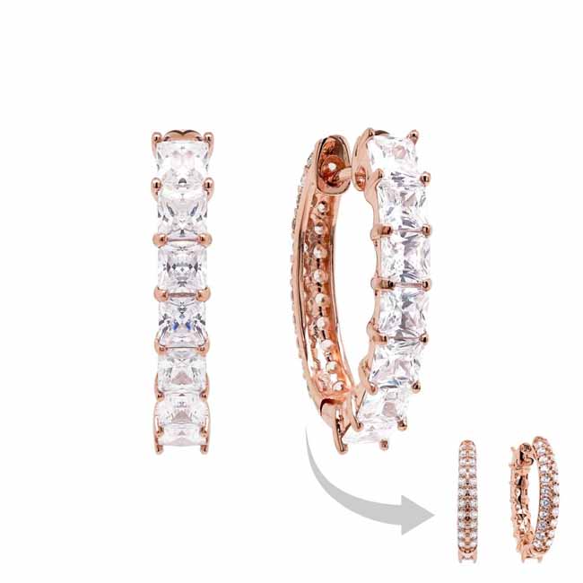 Marmara Sterling ruusukullatut hopeakorvakorut - Hopeakorut - KR760G - 1