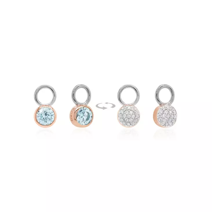 Marmara Sterling ruusukullatut käännettävät hopeakorvakoruhelat - Hopeakorut - KR798FMNG - 1