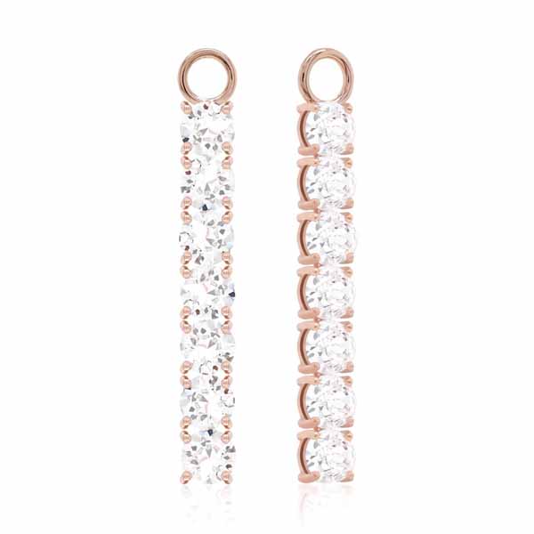 Marmara Sterling ruusukullatut korvakoruhelat kristalleilla KR785CRG - Hopeakorut - KR785CRG - 1