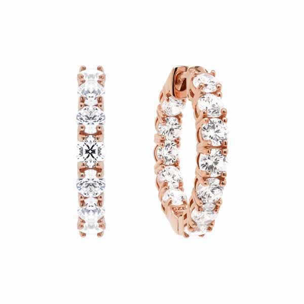 Marmara Sterling ruusukullatut korvarenkaat KR774G - Hopeakorut - KR774G - 1