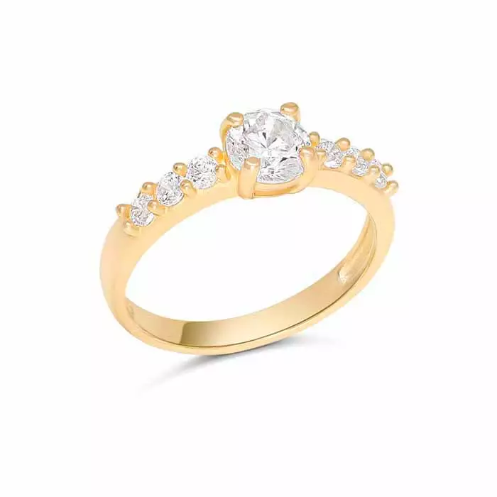 Hopeinen kastesormus SBR-8133ZG - Hopeakorut - SBR-8133ZG - 1