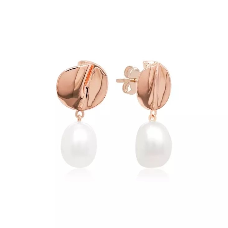 Marmara Sterling ruusukullatut helmikorvakorut KR993WG - Hopeakorut - KR993WG - 1