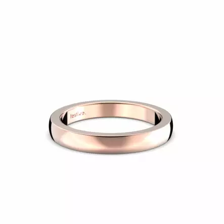 Festive Firenze Heavy kihlasormus 3 mm punakulta - Punakultasormukset - TFL30-20-PK - 2
