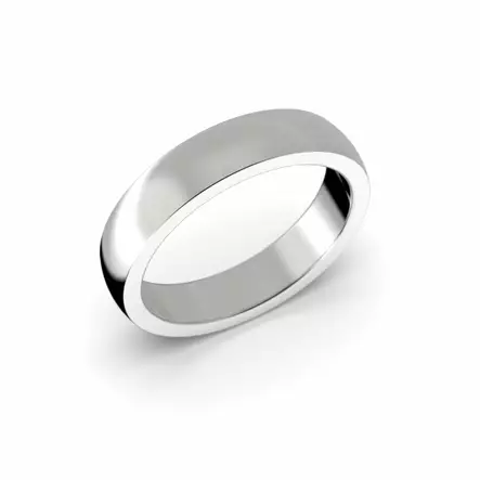 Festive Firenze Heavy kihlasormus 4,5 mm valkokulta - Valkokultasormukset - TFL45-20-VK - 1