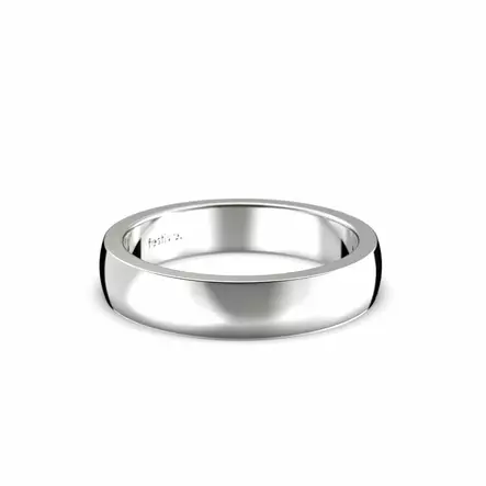 Festive Firenze Heavy kihlasormus 4,5 mm valkokulta - Valkokultasormukset - TFL45-20-VK - 2