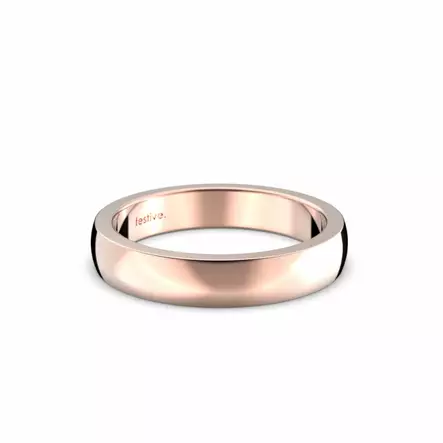 Festive Firenze Heavy kihlasormus 4 mm punakulta - Punakultasormukset - TFL40-20-PK - 2