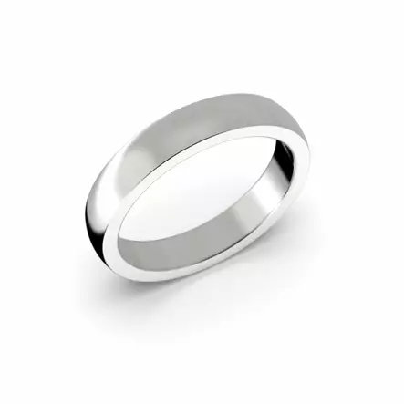 Festive Firenze Heavy kihlasormus 4 mm valkokulta - Valkokultasormukset - TFL40-20-VK - 1