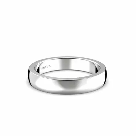 Festive Firenze Heavy kihlasormus 4 mm valkokulta - Valkokultasormukset - TFL40-20-VK - 2