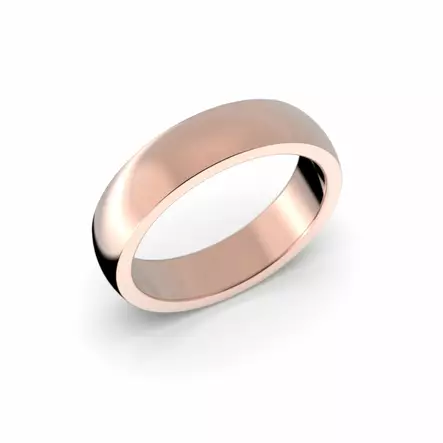 Festive Firenze Heavy kihlasormus 5 mm punakulta - Punakultasormukset - TFL50-20-PK - 1