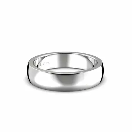 Festive Firenze Heavy kihlasormus 5 mm valkokulta - Valkokultasormukset - TFL50-20-VK - 2