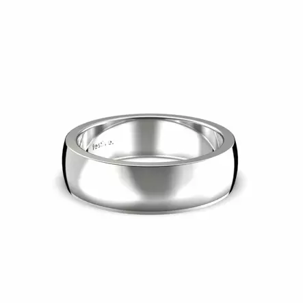 Festive Firenze Heavy kihlasormus 6 mm valkokulta - Valkokultasormukset - TFL60-20-VK - 2