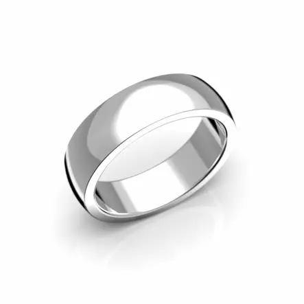 Festive Firenze Heavy kihlasormus 6 mm valkokulta - Valkokultasormukset - TFL60-20-VK - 1