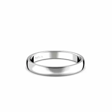 Festive Firenze Light kihlasormus 3 mm valkokulta - Valkokultasormukset - TFL30-13-VK - 2