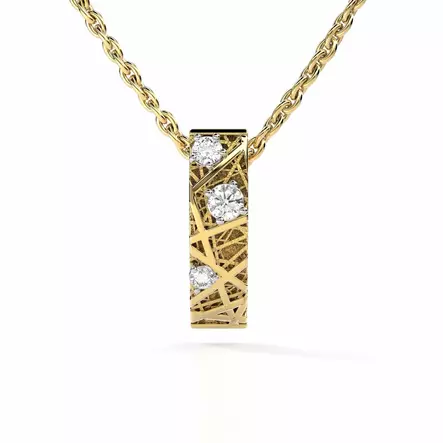 Festive Routa timanttiriipus 0,04 ct keltakulta - Timanttikorut - 14-626-004R-KK - 1