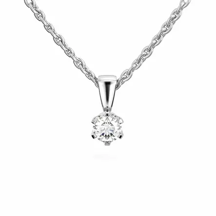 Festive Timanttiriipus Classic 0,40 ct Valkokulta 14K - Timanttikorut - 14-129-040R-VK - 1