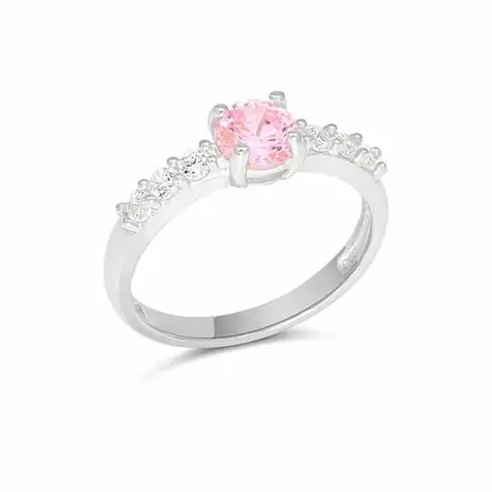 Hopeinen kastesormus SBR-8133Zpink - Hopeakorut - SBR-8133Zpink - 1