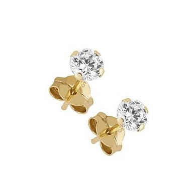 Kultakorvakorut zirkonia 4 mm - Kultakorut - RK-KK-ZIRKONIA-9K - 1