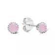 Hopeakorvakorut Vaaleanpunaisella Kivellä E-0484pink - Hopeakorut - E-0484pink - 1