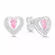 Hopeiset sydänkorvakorut BOL-E1028Zpink - Hopeakorut - BOL-E1028Zpink - 1