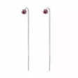 Ketjukorvakorut vaaleanpunainen zirkonia E-13708Zpink - Hopeakorut - E-13708Zpink - 1