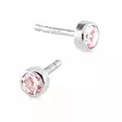 Korutuote Valkokultakorvakorut Pinkki Zirkonia 5 mm - Kultakorut - SA-020605Wpink - 1
