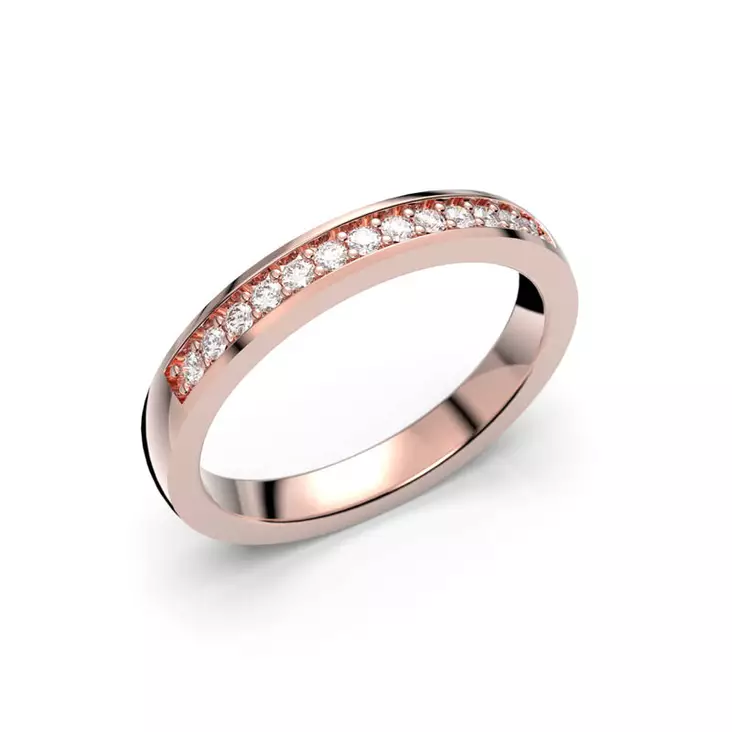 Festive Ariel timanttisormus 0,13 ct punakulta - Rivitimanttisormukset - 498-013-PK - 1